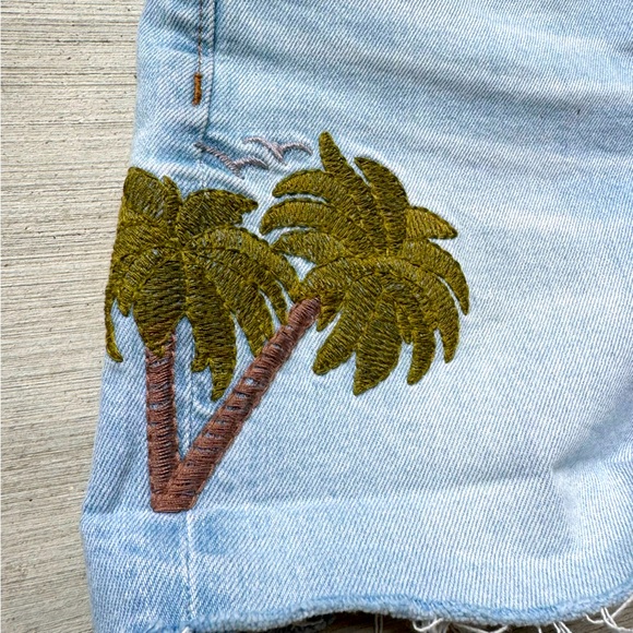 Madewell High-Rise Denim Shorts: Sun Embroidered Edition size 23 - Picture 2 of 9